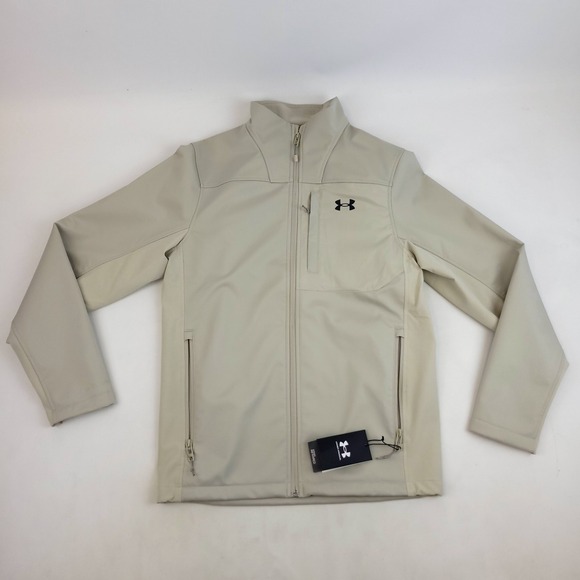 Under Armour Storm ColdGear Infrared Shield Softshell Jacket Men's Small Beige